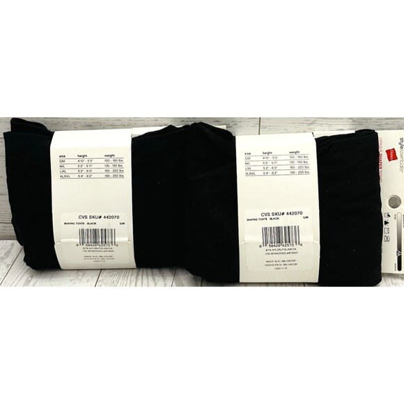 Hanes Stylessentials Opaque Shaper Tights 2 Pair Control Top S/M - Picture 2 of 2